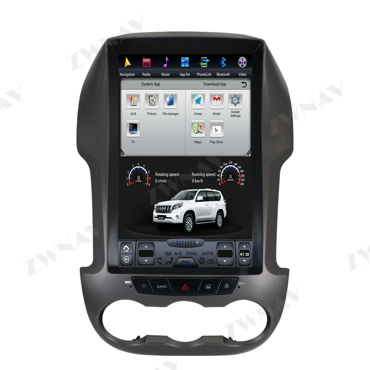 DSP Carplay vertical Tesla screen Android 9.0 Car Multimedia Player For Ford Ranger F250 2011+ GPS Radio Auto stereo head unit