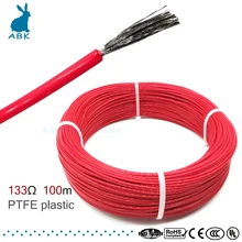 100 метров 133ohm 3k PTFE огнестойкий нагревательный кабель из углеродного волокна нагревательный провод DIY специальный нагревательный кабель для отопления