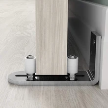 

Gifsin Chrome Plated Floor Guide Sliding Barn Door Floor Guide Roller Bottom Lay-Flat