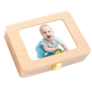 

Fetal Deciduous Tooth Box English and Japanese Fetal Hair Wooden Storage Box