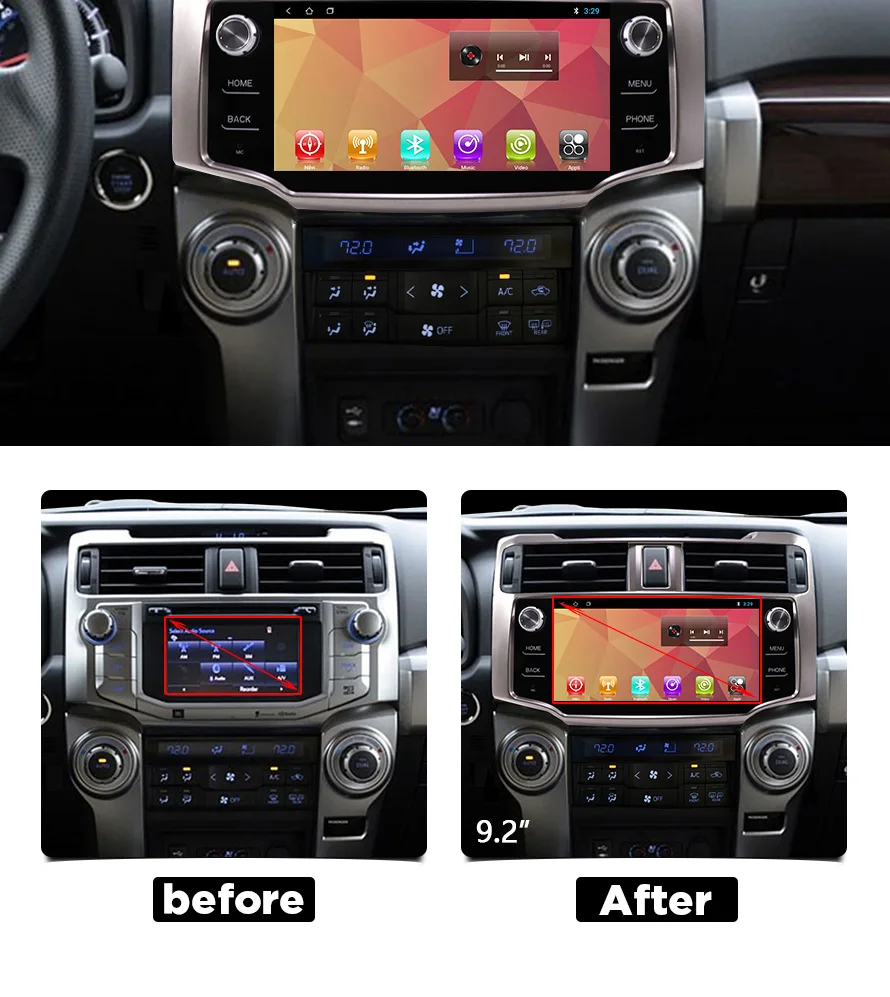 9," Android 8,1 Автомобильный мультимедийный стерео радио аудио DVD gps навигация Sat головное устройство для Toyota 4 Runner 4 Runner 2013