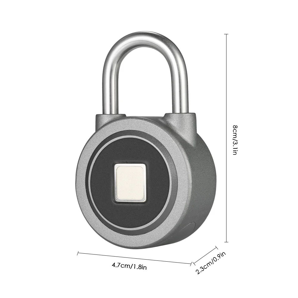 BT Fingerprint Smart Keyless Lock APP Button Password Unlock Waterproof Anti-Theft Padlock Door Lock for Android iOS System