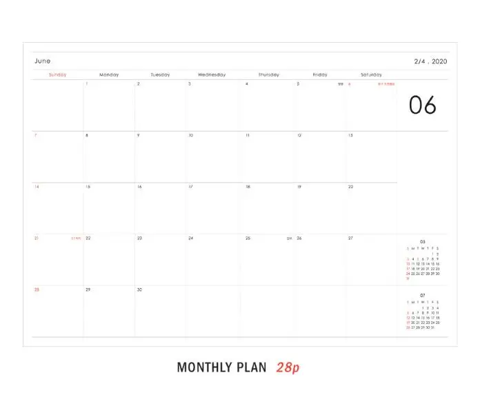 The planner L Cool Office Fashion Monthly Plan Book 80 Sheets