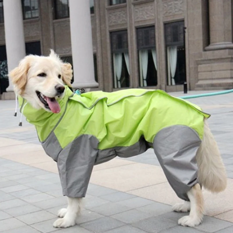 Дождевик с капюшоном для собак, водонепроницаемый комбинезон, куртки, удобные для улицы, распродажа