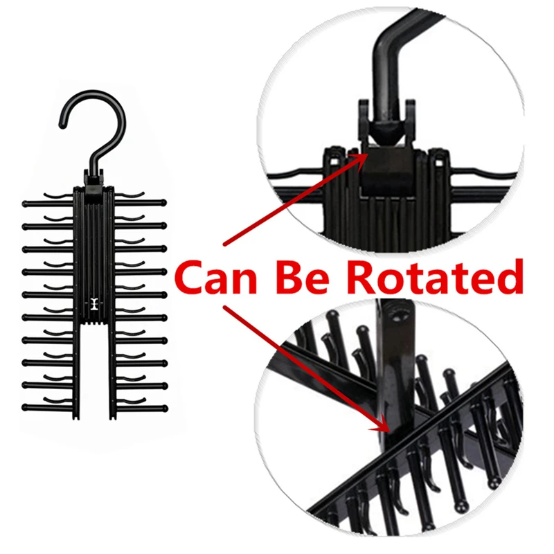 2 Pcs Cross X Hangers Tie Belt Rack Organizer Hanger Non-Slip Clips Holder Black r  Holder Portable  Creative  refined  texture