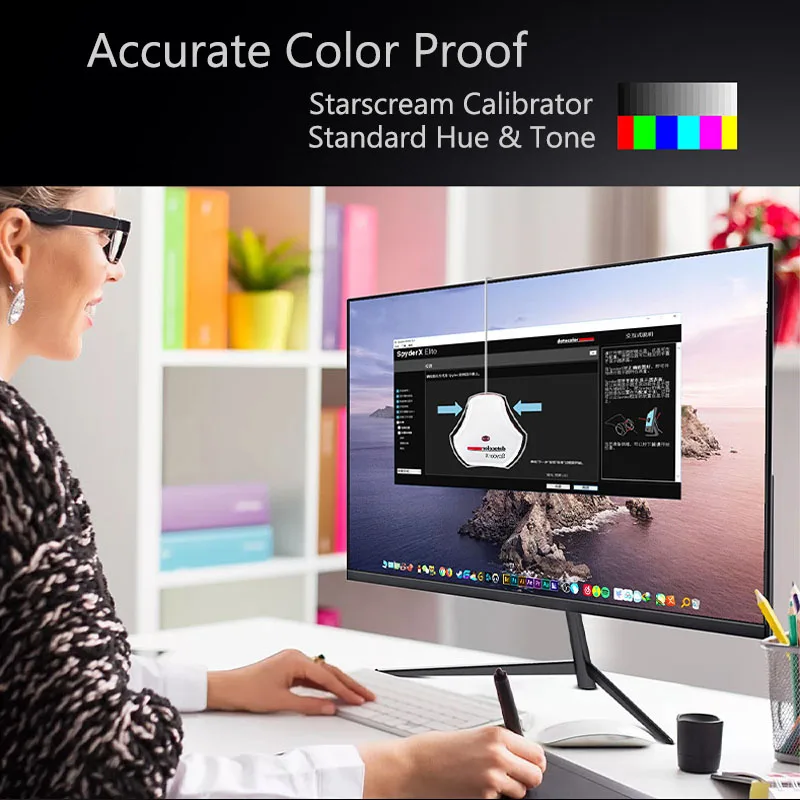 ũž AMD ũ DC øĿ  100% sRGB ǻ ̹ , 24 ġ IPS 2K , 75Hz QHD, HDMI DP