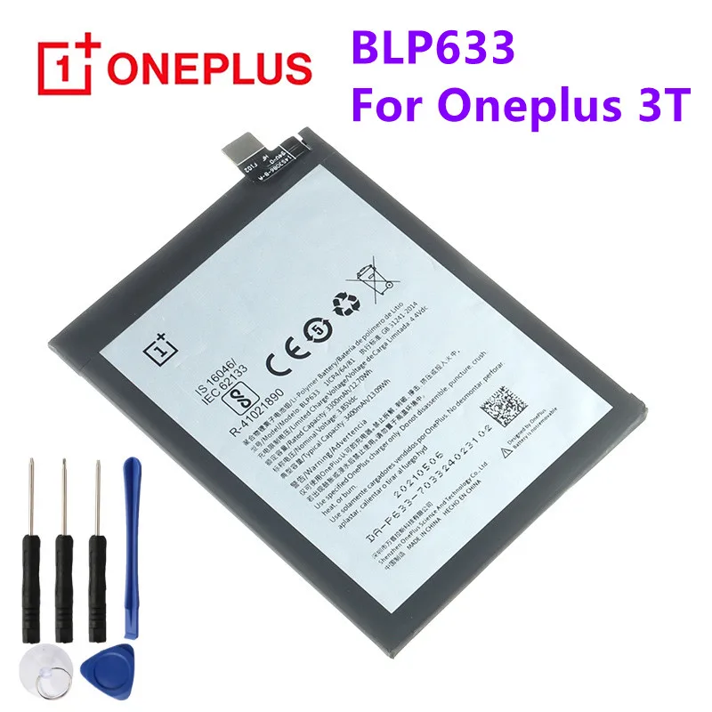 Оригинальная запасная батарея 3400 мАч для Oneplus 3T A3010 A3003 BLP633 рознипосылка сотового
