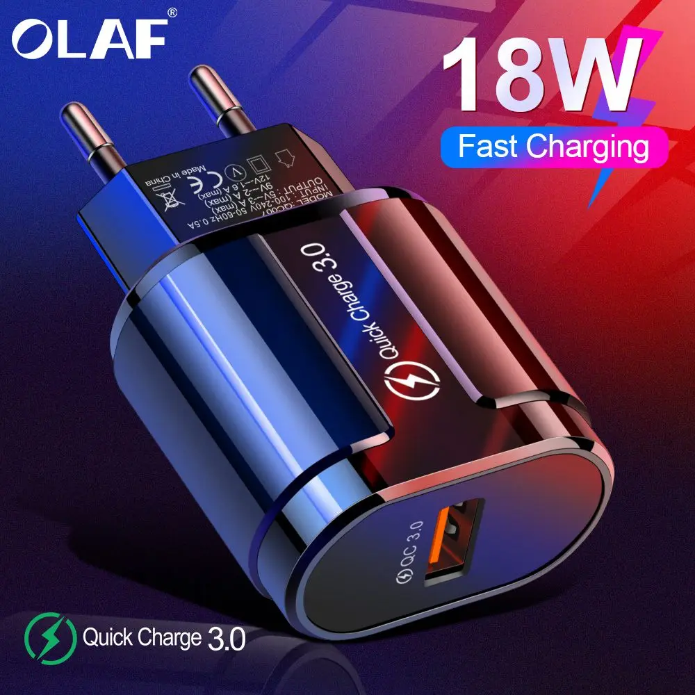 OLAF быстрое зарядное устройство QC 3 0 USB США ЕС Великобритания Универсальный