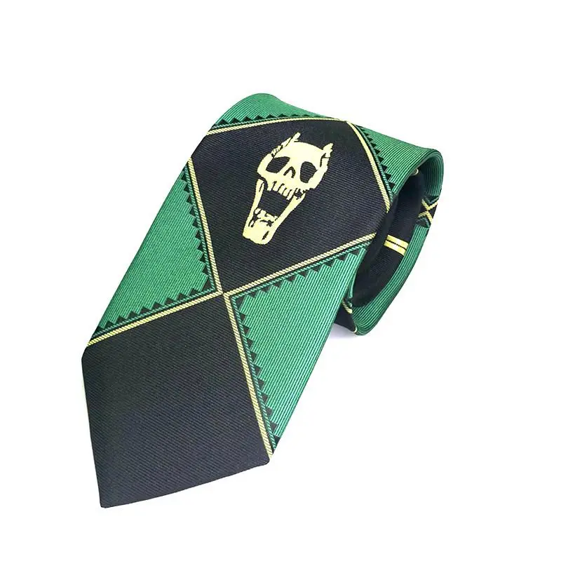 JoJo's Bizarre Adventure KILLER QUEEN Kira Yoshikage Skull Neck Tie Cosplay Costumes Accessoies