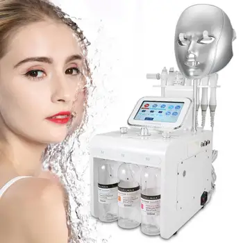 شراء الأعلى مبيعاً في 2019 جهاز 8 في 1 للهيدروجين H2O2 لتنظيف الوجه بالأكسجين مع قناع