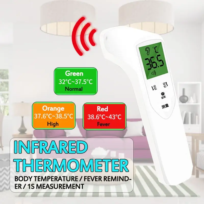 

Baby Thermometer Infrared Digital LCD Body Measurement Forehead Ear Non-Contact Adult Body Fever IR Children Termometro