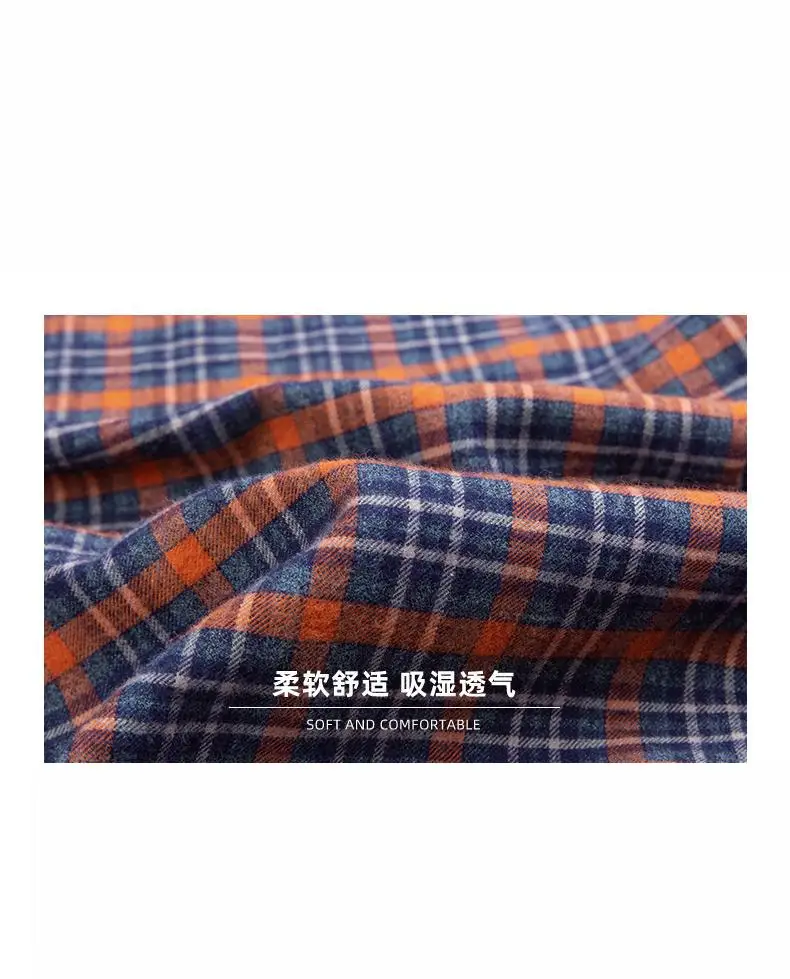 New Arrival Fashion High Quality Flannel Long Sleeve Men 100% Pure Cotton Loose Autumn Plaid Casual Shirts Plus Size S-5XL 6XL men's button up short sleeve shirts & tops