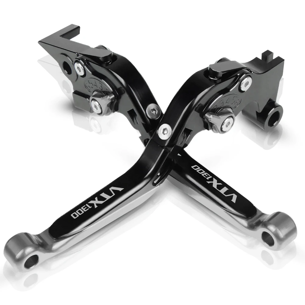 Titanium Мотоцикл VTX1300 аксессуары ЧПУ Регулируемые Складные Выдвижные тормозные рычаги сцепления для Honda VTX1300 VTX 1300 C VTX1300C ретро - Цвет: Titanium