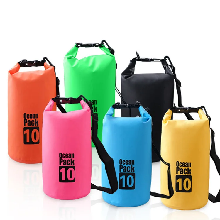 

Outdoor PVC Coated Mesh Fabric Waterproof Bucket Bag Gap Former Drifting Pack Beach Swimming Mobile Phone Waterproof Bucket Bag