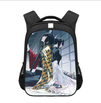 

Kimetsu No Yaiba Backpack women Anime Cartoon Print Bag Girls Cosplay Costumes Bags Agatsuma Zenitsu Boys Student Pencilcase