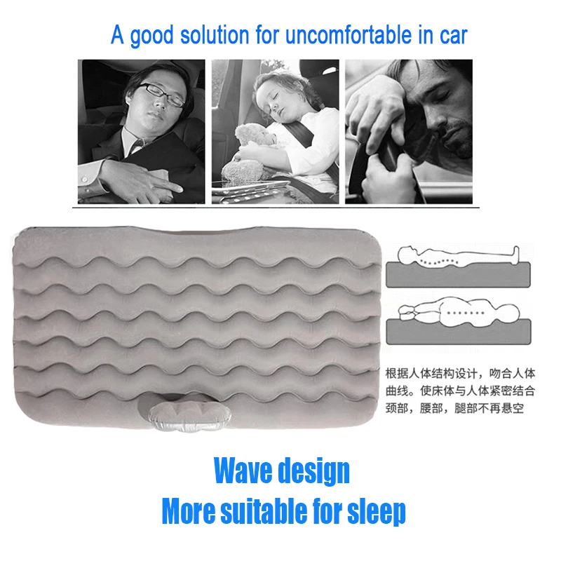Car Air Inflatable Travel Mattress Bed Universal for Back Seat Multi functional Sofa Pillow Outdoor Camping Mat Cushion 3
