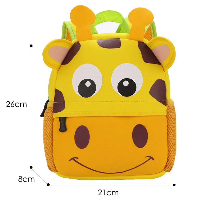 Новые модные детские школьные сумки для девочек и мальчиков, 3D дизайн со слоном, школьный рюкзак для студентов, Детская сумка, Mochila Escolar - Цвет: Giraffe