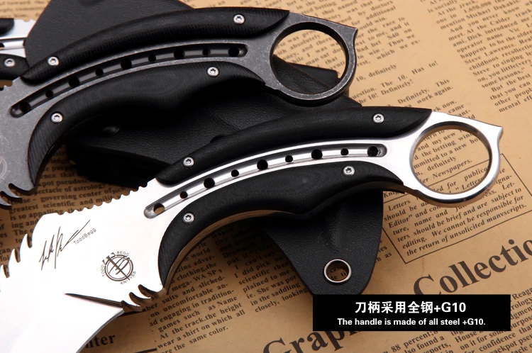 Фиксированный Karambit 9cr18mov лезвие сталь+ G10 Ручка уличный кемпинг тактический охотничий коготь ножи утилита выживания EDC ручной инструмент