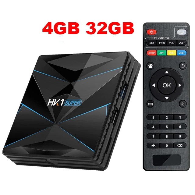 4GB 32GB HK1 супер ТВ приставка Android 9,0 RK3318 Четырехъядерный 4 Гб 128 ГБ телеприставка 2,4G/5G двойной WiFi USB3.0 BT4.0 4K умный медиаплеер - Цвет: 4GB 32GB