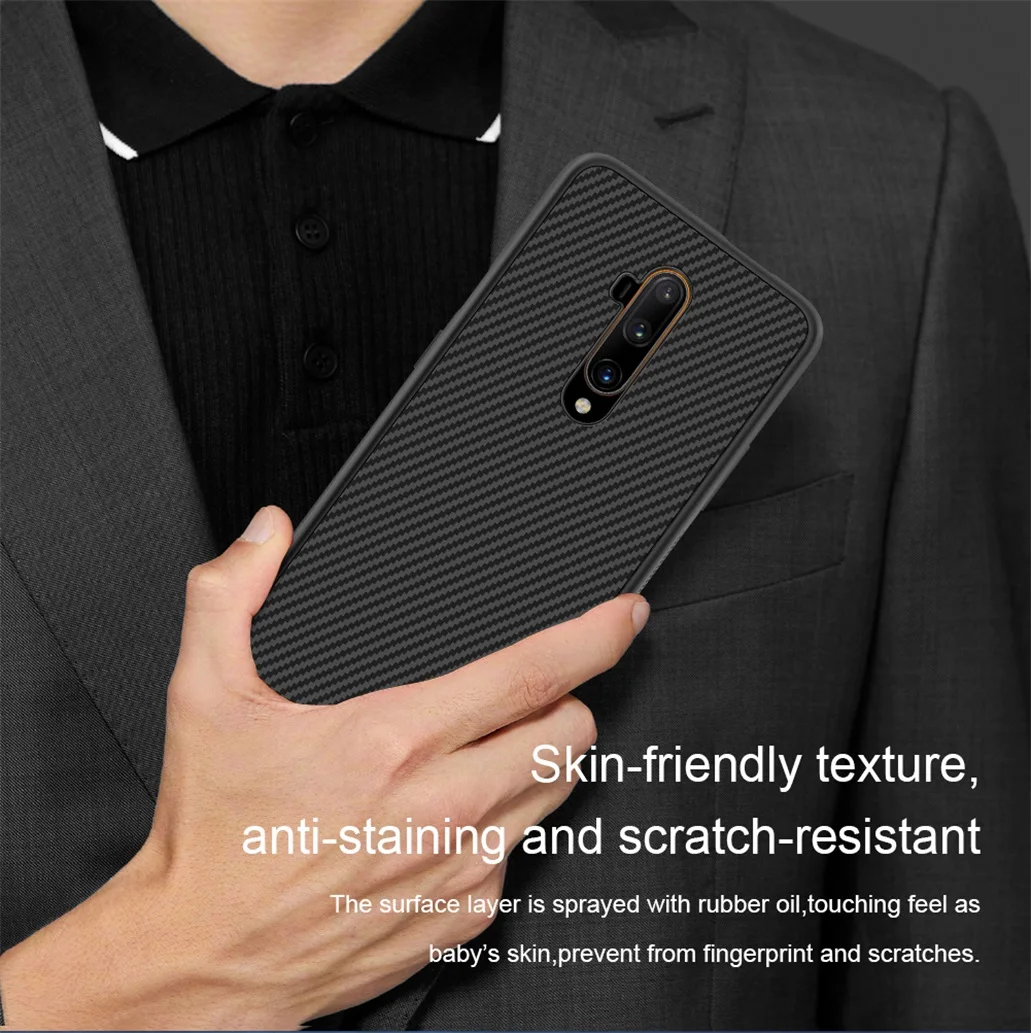 Чехол для OnePlus 7T Pro Чехол NILLKIN чехол из синтетического волокна Карбон PP пластиковая защитная задняя панель для телефона чехол для OnePlus 7T