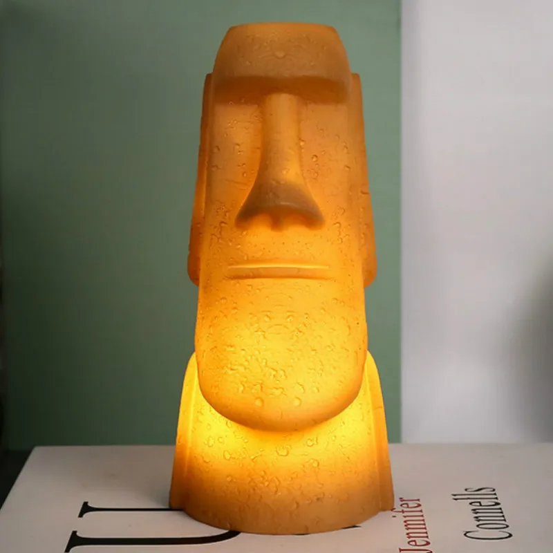 Новые 3D ночные светильники пасхальный остров Moai Светодиодные лампы для гостиной