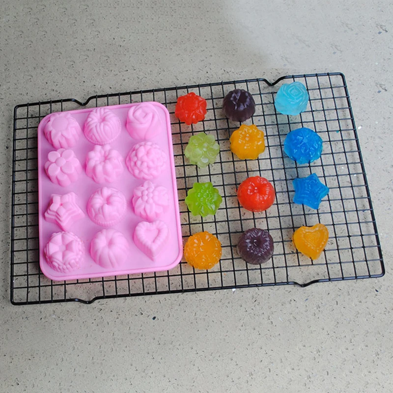 

Silicone Flower Molds Fondant Mold Cake Decorating Tools Chocolate Jelly Baking Moulds Wedding Decoration Mould Muffin Tray