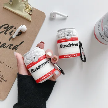 

3D Beer Designed Earphone Case for AirPods 1 2 Silicone Headphone Earbuds Protective Charging Box for Airpods Case Cover