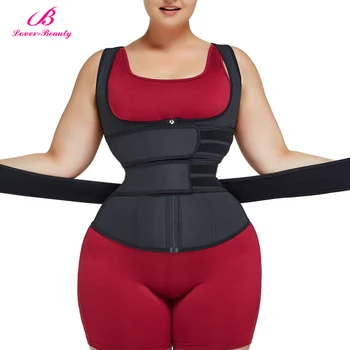 

100% Latex Women Waist Trainer Vest 3 Belt Tummy Control Slimming Body Shaper Modeling Strap Waist Cincher Plus Size Shapewear