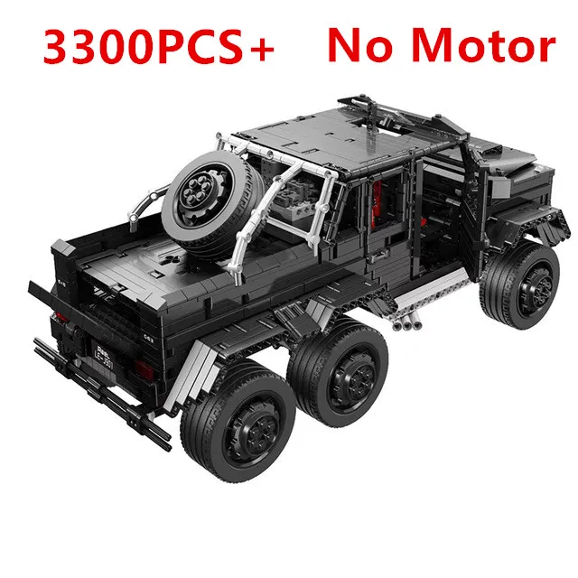 LE-J901 13070 Technic Car Series совместимый MOC 2425 G63AMG 6X6 LAND CRUISER набор модели строительных блоков Кирпичи Машинки Игрушки - Цвет: J901 (No Motor)