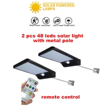 2/4pcs LED Solar Light 48 Led Solar Lamp Outdoor Light Security Wireless Waterproof With PIR Motion Sensor Light UltraThin secur
