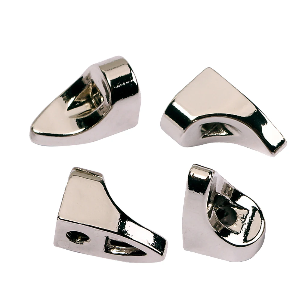 4pcs Zinc Alloy Banjo L-Shaped Bracket Stand Chrome Musical Instrument Accessory