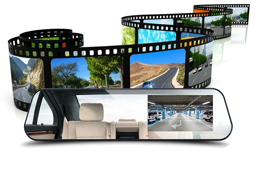 4,5 дюймов Автомобильный видеорегистратор зеркало заднего вида 1080P FHD ips Авто рекордер зеркало заднего вида тире камера цифровой видеорегистратор