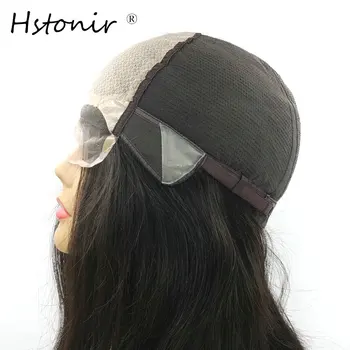 

Hstonir Natural Straight European Remy Hair Wig Lace In Front Poly Silk Base Adjustable Hair Wigs For Women G015