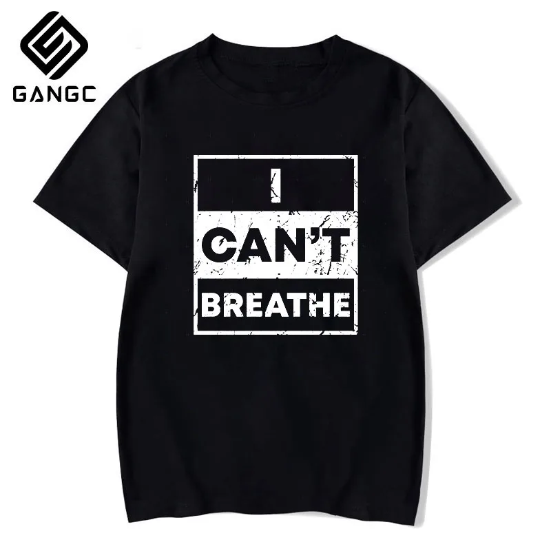 

I Cant Breathe Soft Sports Summer Casual Round Neck Police Protest Fashion Basic Tops black lives matter Print T Shirt