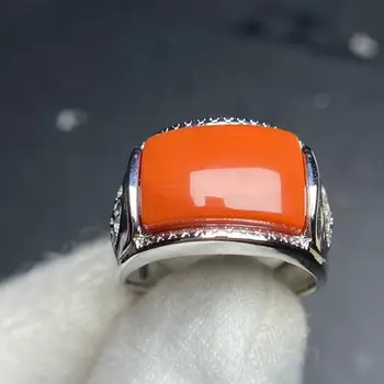 

Southern Red Agate Saddle Men's Ring 925 Inlaid bague homme ring anillos hombre bijoux aneis feminino anel masculino anelli uomo