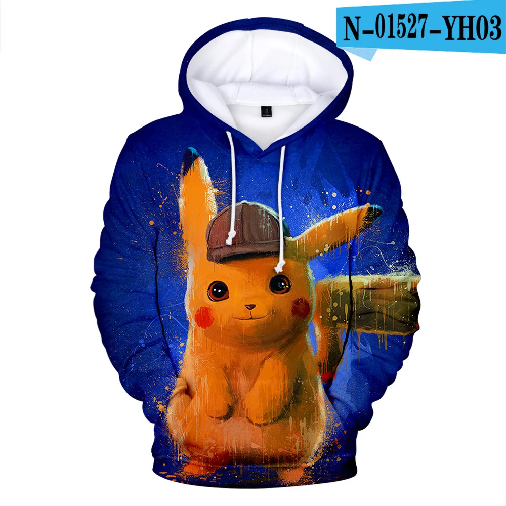 D Пикачу 3D графический Свитшот толстовки для мужчин и женщин Umbreon толстовки пуловер с капюшоном для мальчиков куртка игровая одежда с капюшоном - Цвет: D