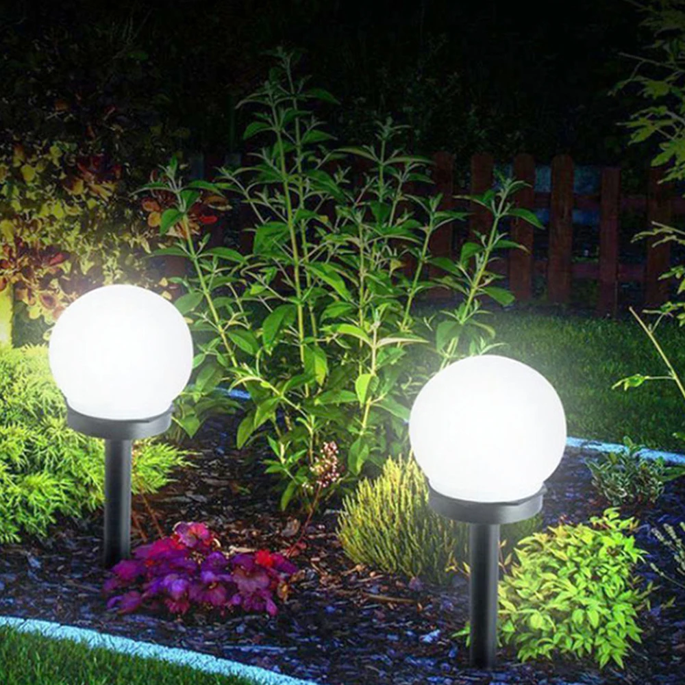 

Led Ground Garden Light Solar Round Ball Automatic Waterproof Outdoor Path Lights Lawn Lamp