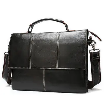 

Messenger Bag Men Genuine Leather Shoulder Bags male bag man men's 12 Laptop Crossbody Bags for Men Satchels Fashion Bag