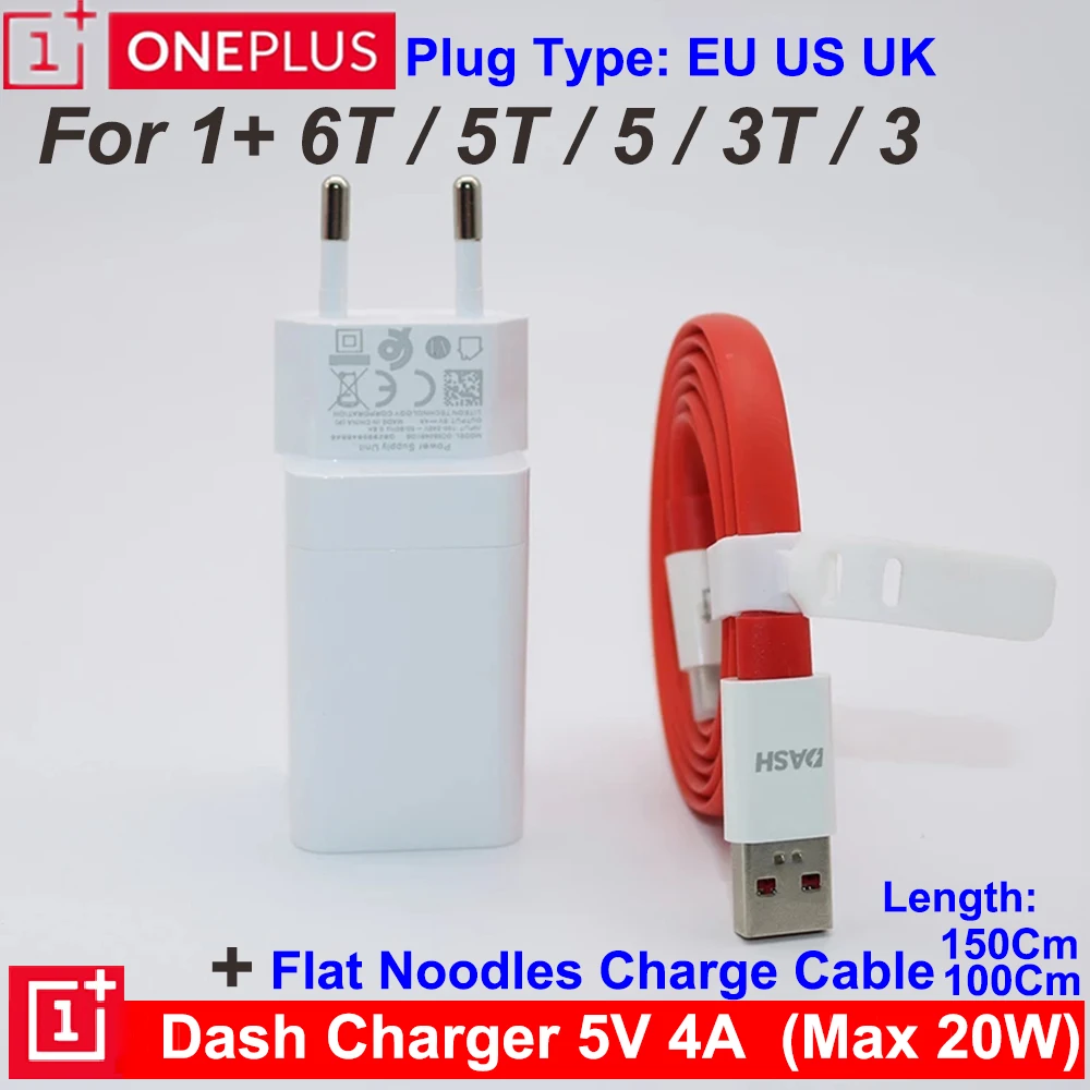 Original Oneplus 20W DASH Charger 6T 6 5T 5 3T 3 Quick Fast charging Adapter USB 3.1 Type-C Data line Dash Charge Cable | Мобильные