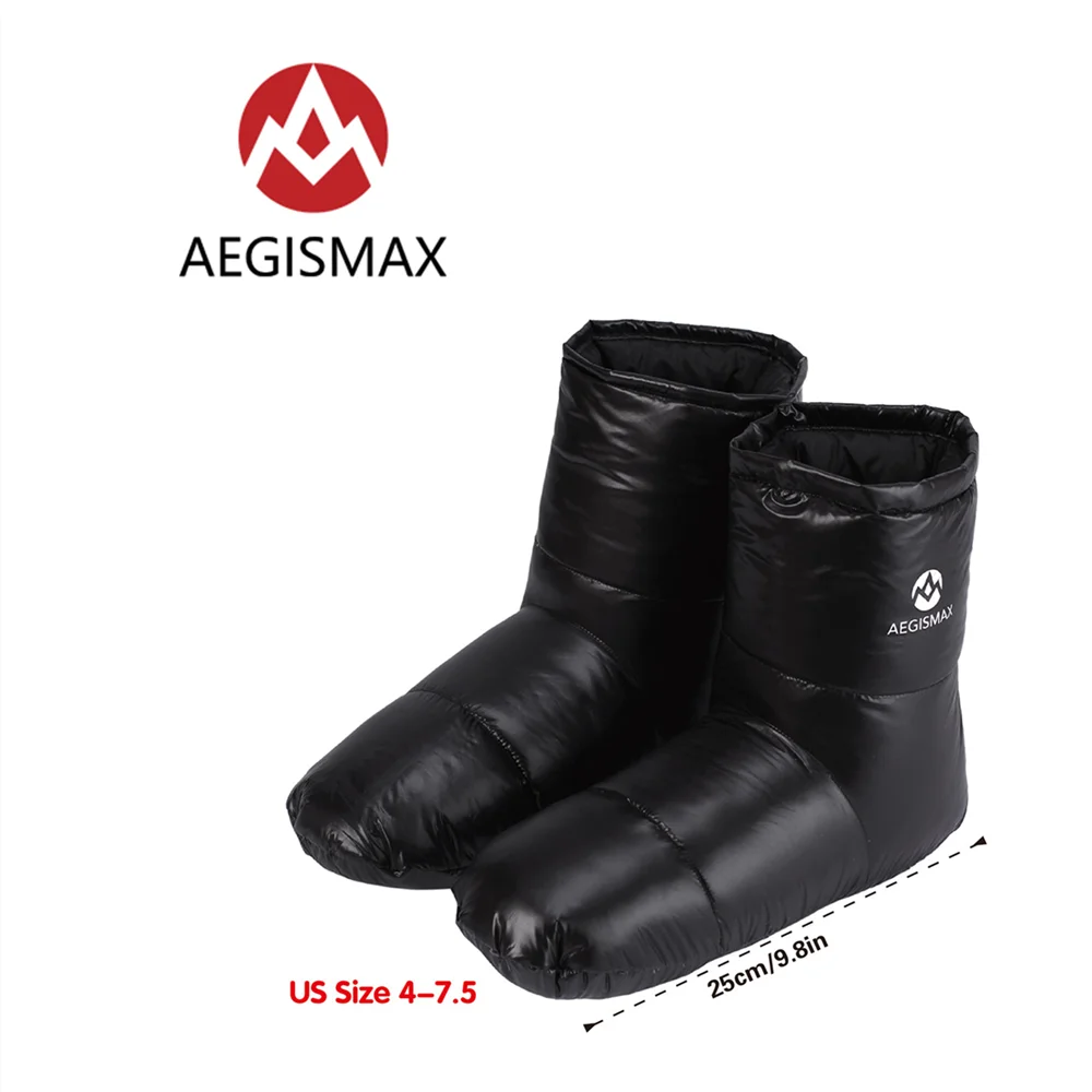 Aegimax аксессуары для спального мешка тапочки на утином пуху мягкие носки кемпинга
