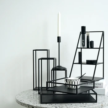 

Iron Perfume Jewelry Storage Rack Kitchen Coffee Dessert Display Serving Tray Candle Holder Flower Pot Bottom Decoration Support