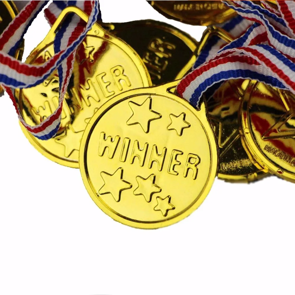 wangjiangda Gewinner Medaillen 20 Stücke Gold Medaillen Kunststoff Kinder Medaille Mini Olympics Goldmedaillen für Kinder Sport Party Prizzes Wettbewerb 