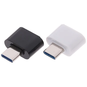 

1pc mobile U disk Type-c OTG adapter Mini Card Reader Micro USB OTG 2.0 Hub Converter For Android Phone