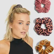 1 шт. бархатная однотонная резинка для волос для женщин, милая резинка для волос в горошек с ушками, резинка для волос, резинка для конского хвоста