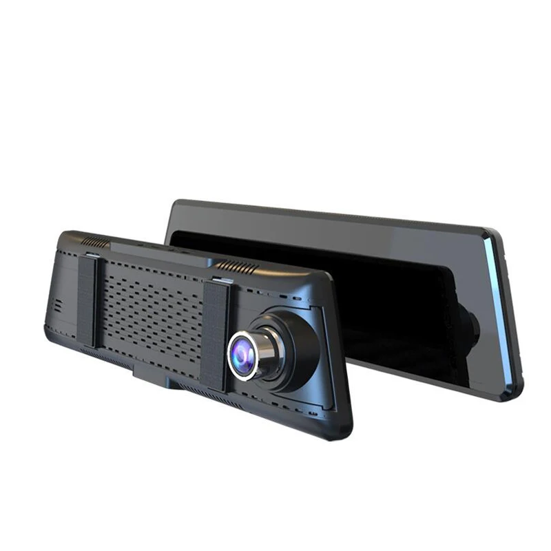 Renoster 1" зеркало заднего вида с сенсорным экраном 1080P с двойным объективом, Автомобильная камера DVR Dashcam, автоматический Регистратор