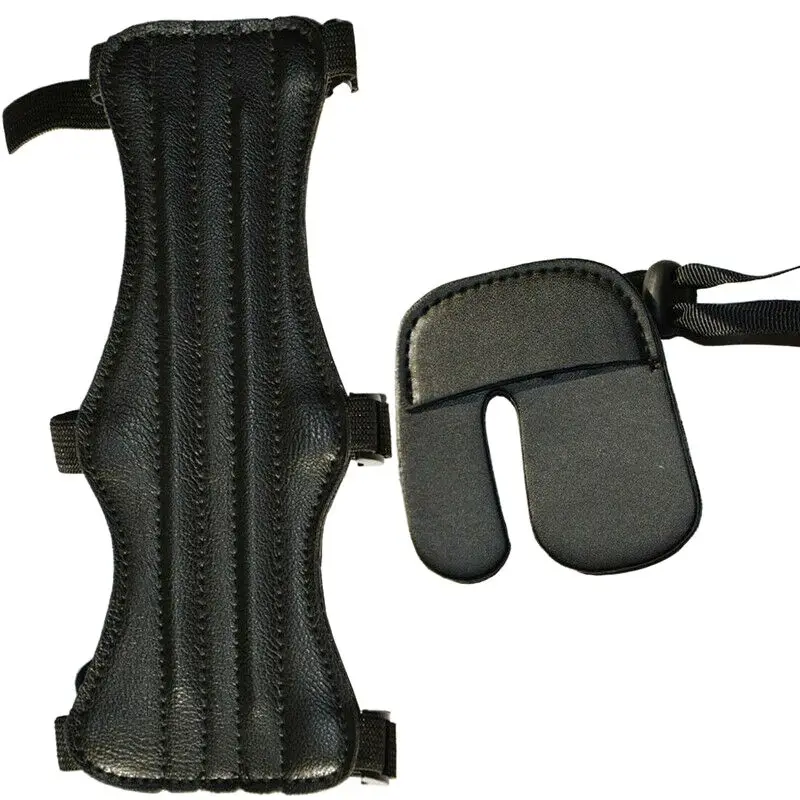 Протектор Палец Защита руки высокого качества Прочный Удобный кожаный стрельба из лука защитный чехол Аксессуары - Цвет: A