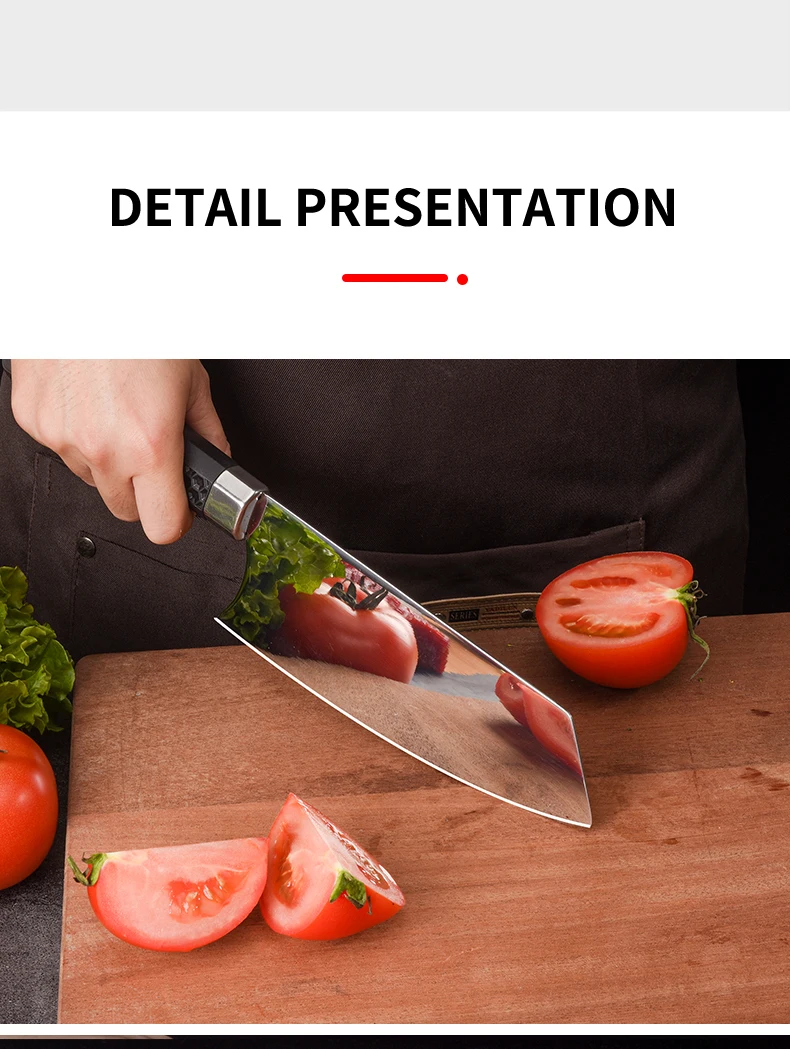 QVZ Chinese Kitchen Knife 4CR14 Stainless Steel Kitchen Knife Sharp Meat Cleaver Cooking Tool Slicing Knife Vegetable Knife QVZ Chinese Kitchen Knife 4CR14 Stainless Steel Kitchen Knife Sharp Meat Cleaver Cooking Tool Slicing Knife Vegetable Knife