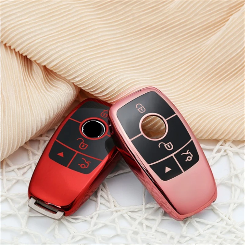 

Key case for car For Mercedes Benz 2016 2017 2018 E S Class car key case cover car key holder car keychain new