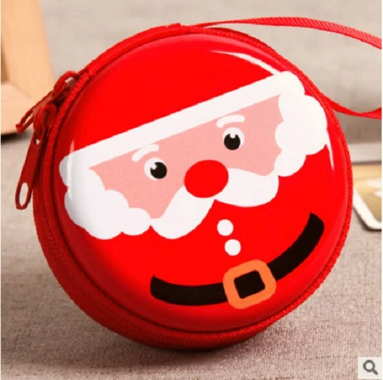 Merry Christmas Санта Клаус Снеговик Печатный оловянный мультфильм мини металлическая молния портмоне Подвески Сумка креативные Наушники пакет сумка