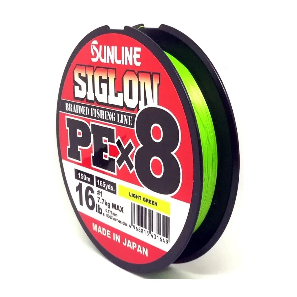Sunline Siglon PEx8 150 м зеленый/оранжевый цвет плетеная леска 165 ярдов Сделано в Японии - Цвет: light green